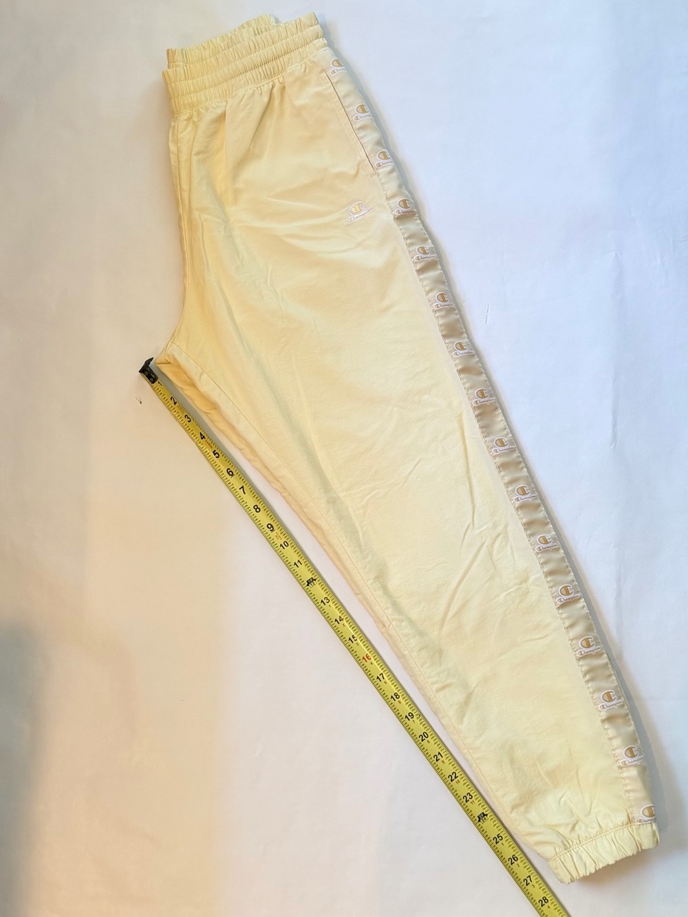 Champion Vintage Style Pastel Yellow Windbreaker Tracksuit Set size Medium - Picture 5 of 8